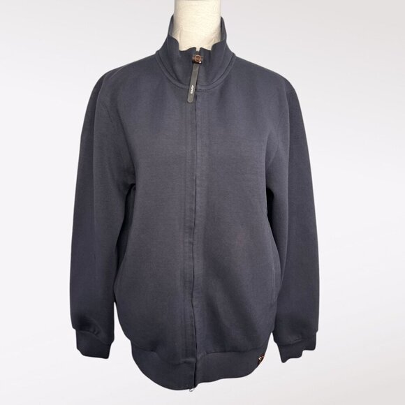 Aspesi Felpa Full Zip Pullover Sweatshirt Navy Blue Small - Picture 1 of 12